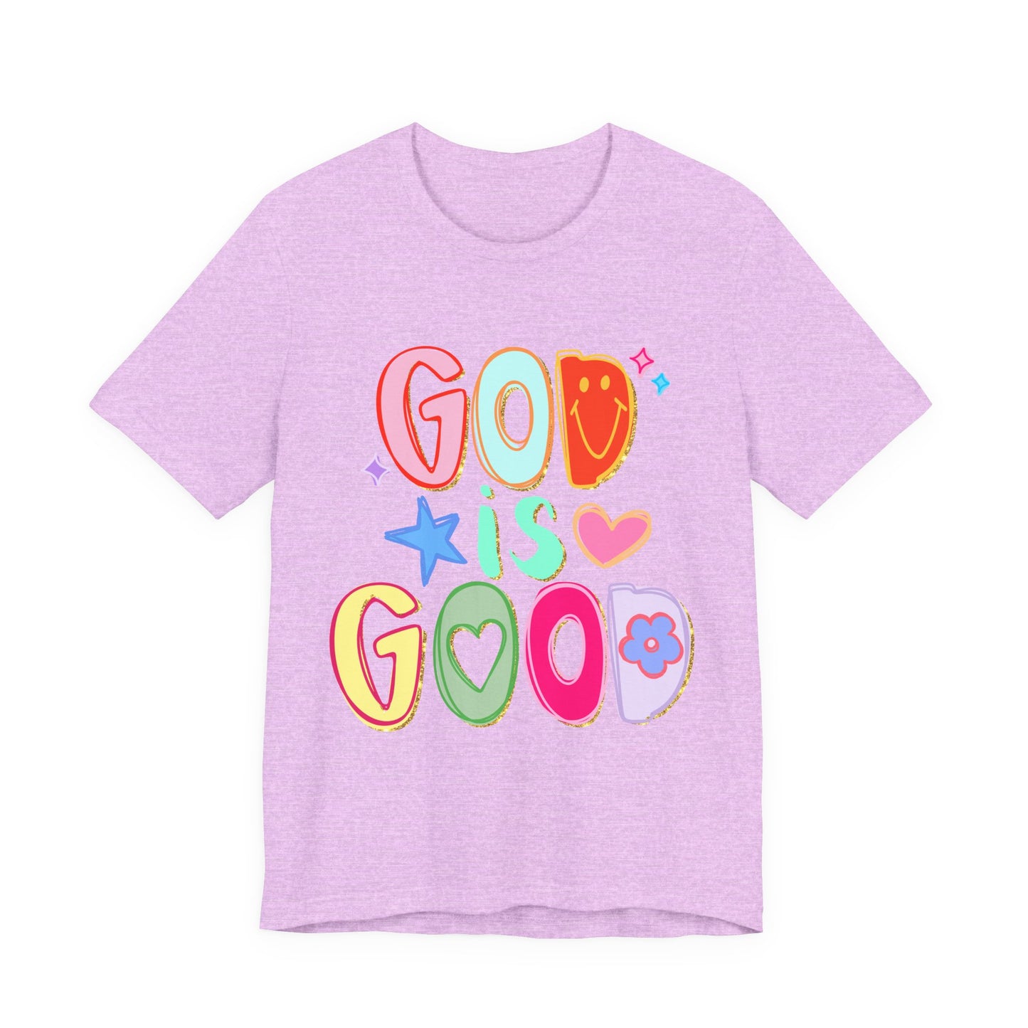 God Is Good Colorful Retro Faith Graphic Tee