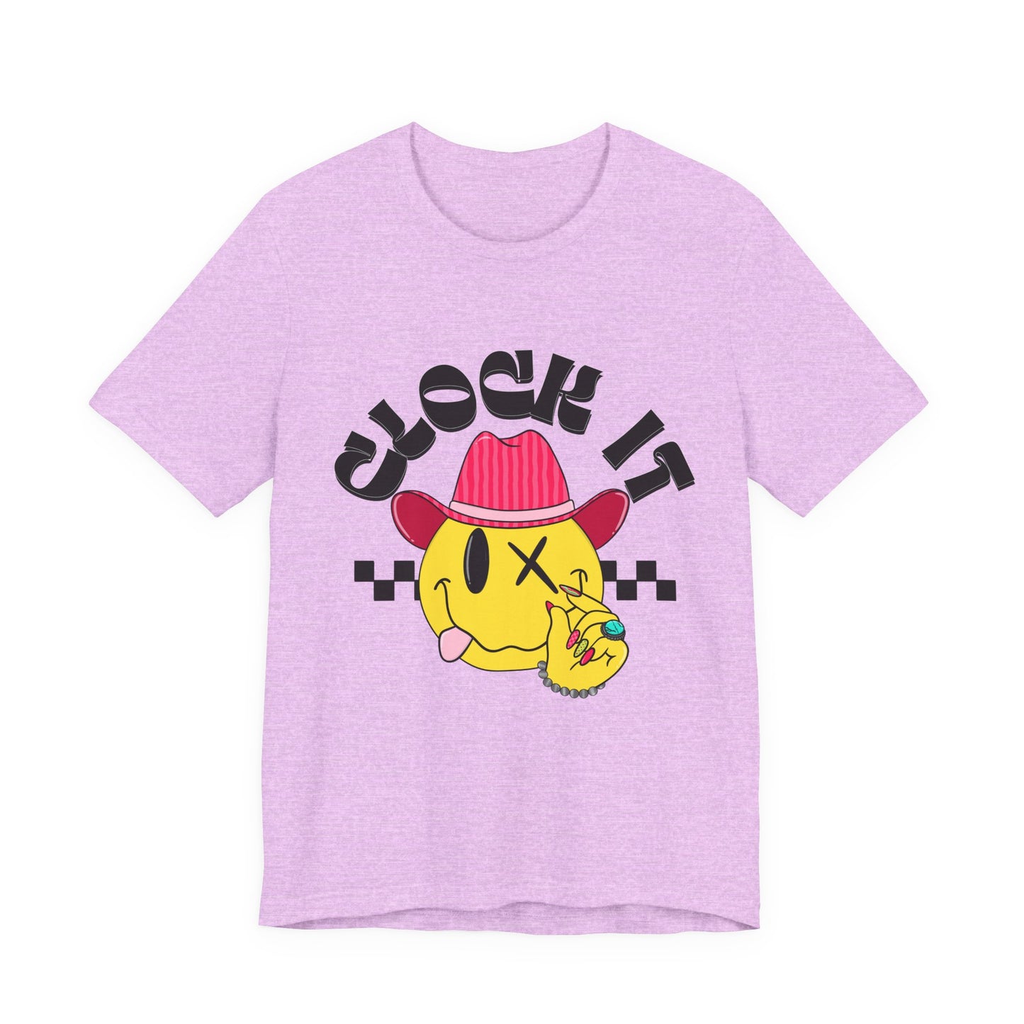 Clock It Retro Cowboy Emoji Graphic Tee