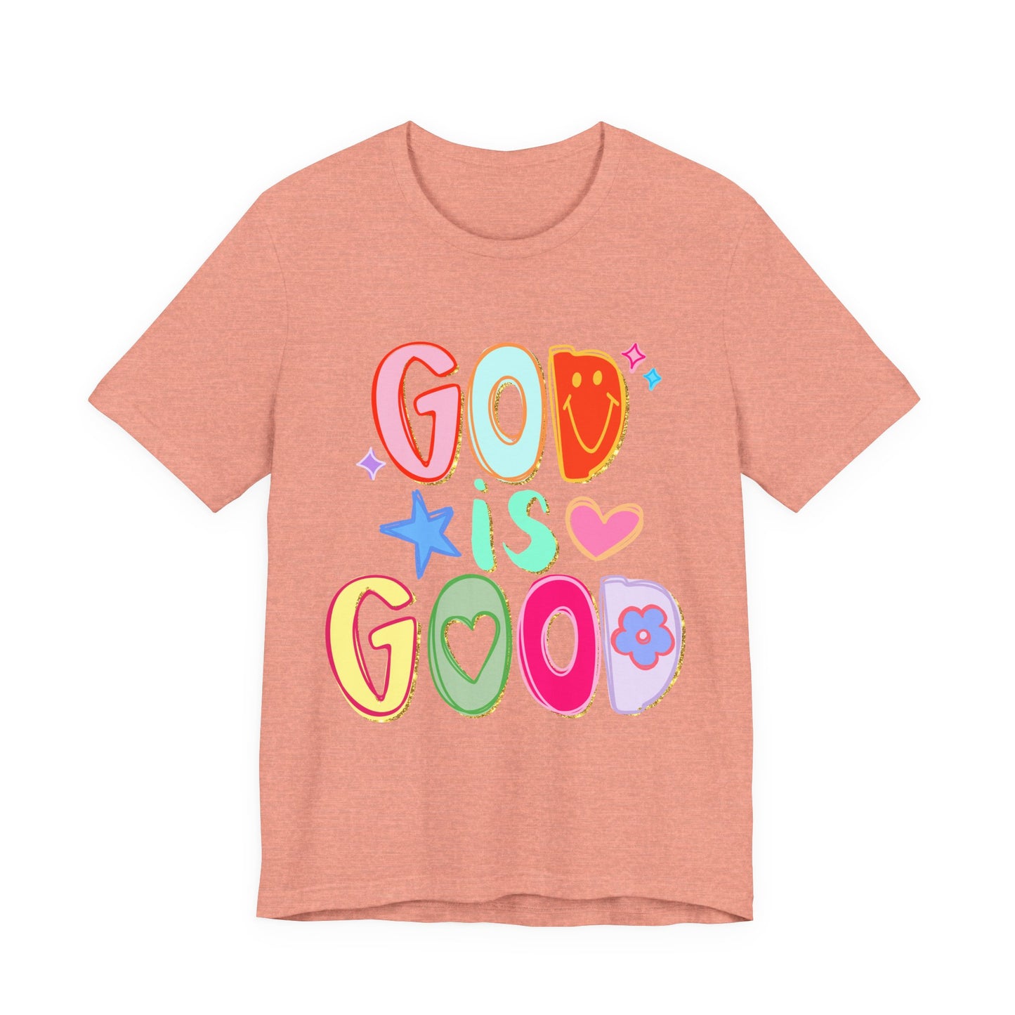 God Is Good Colorful Retro Faith Graphic Tee