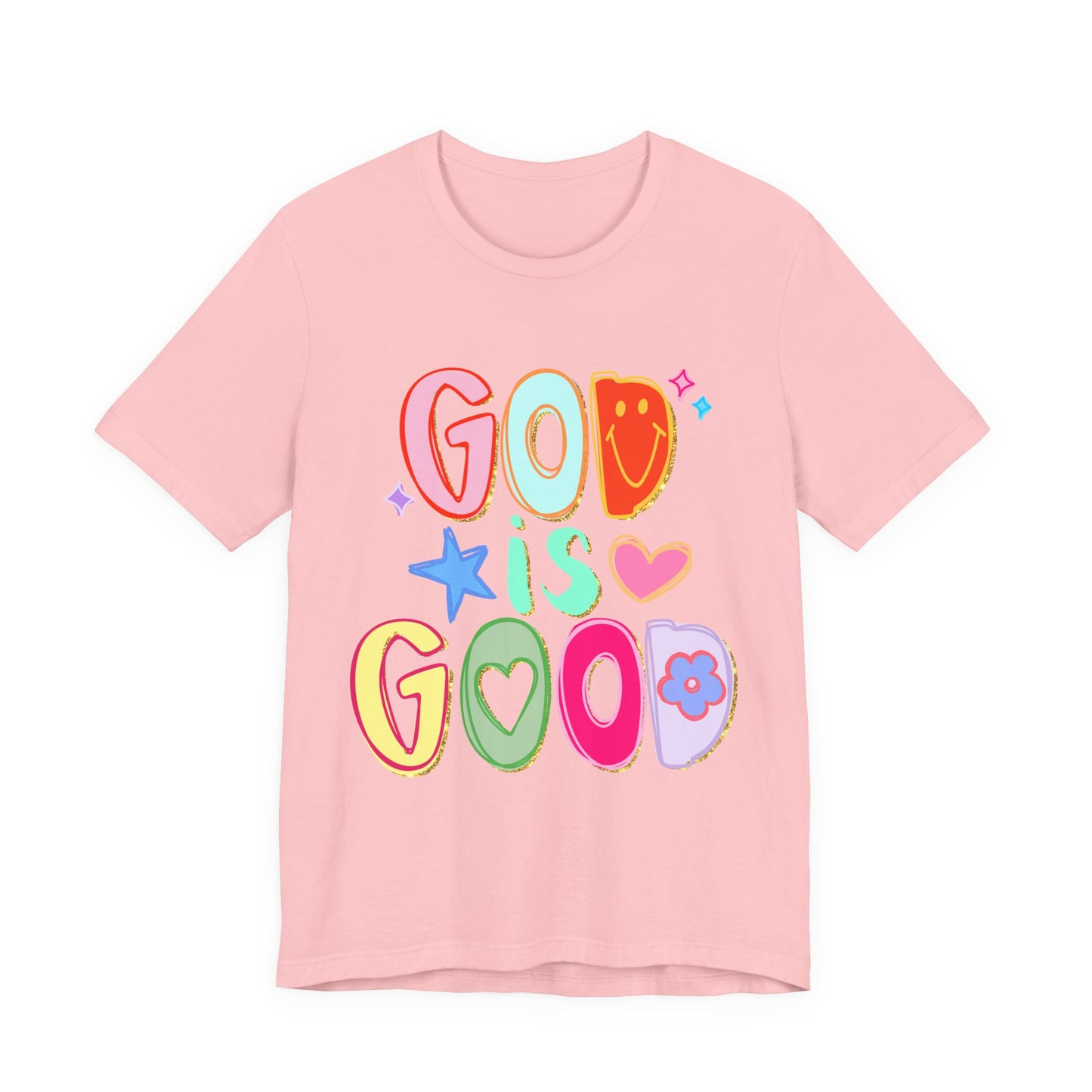 God Is Good Colorful Retro Faith Graphic Tee