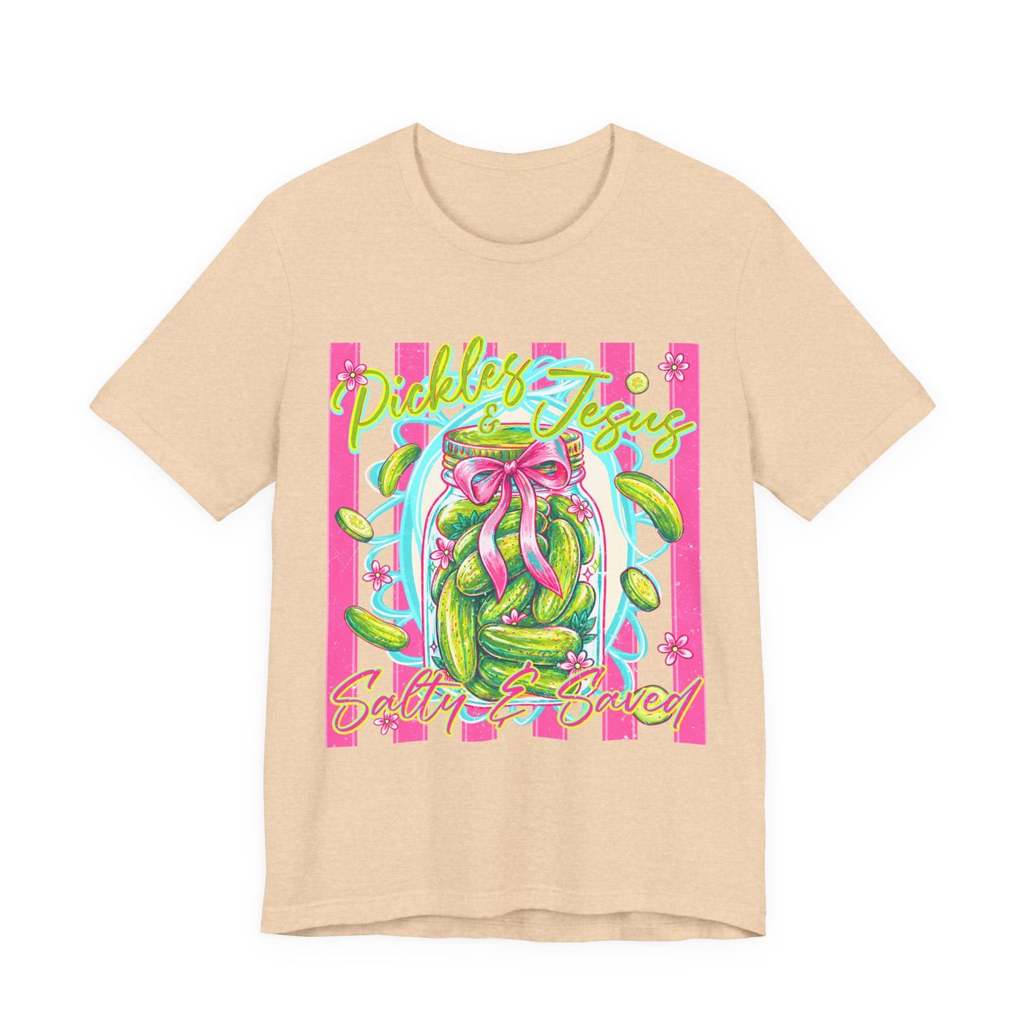 Pickles & Jesus -Salty & Saved Christian Graphic Tee