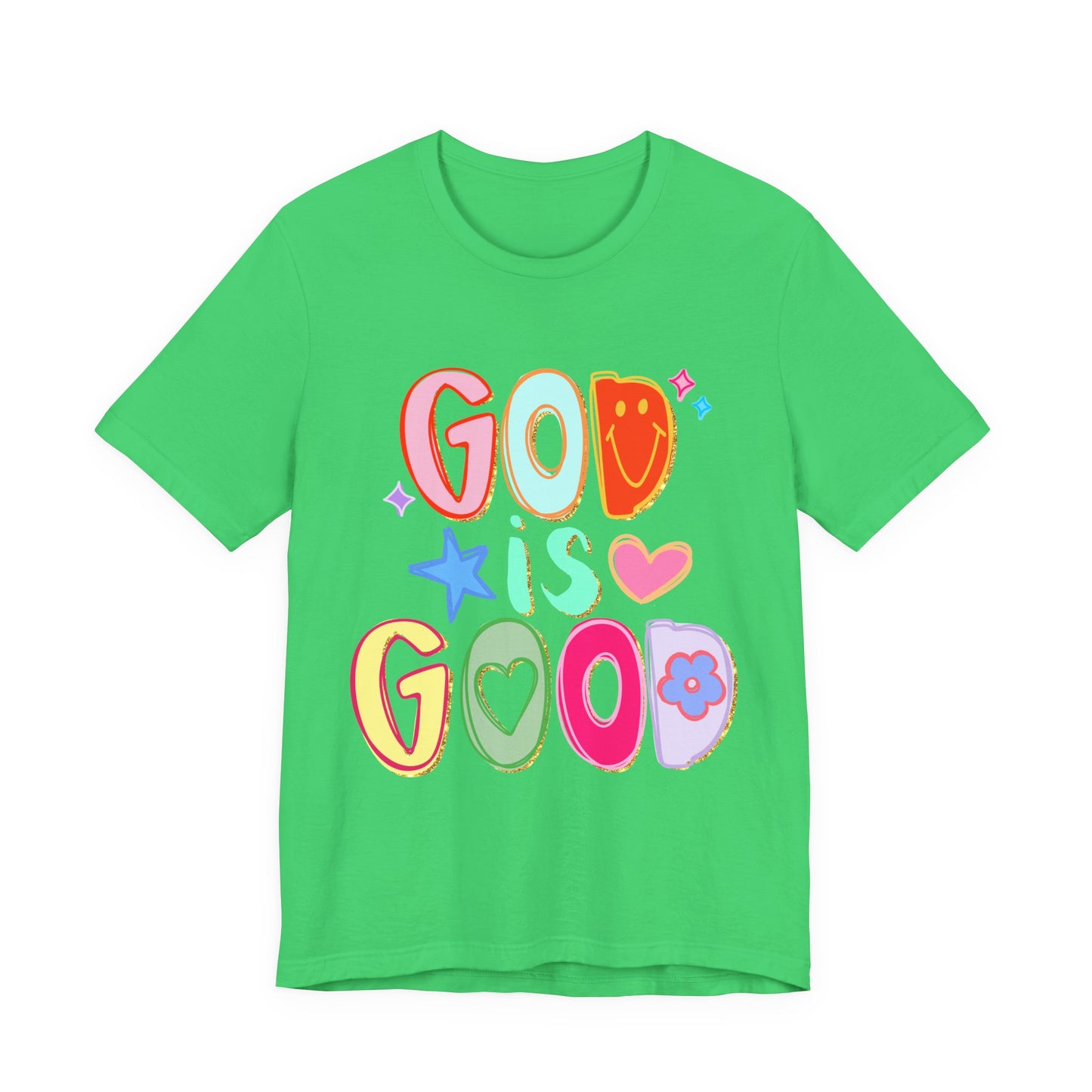 God Is Good Colorful Retro Faith Graphic Tee