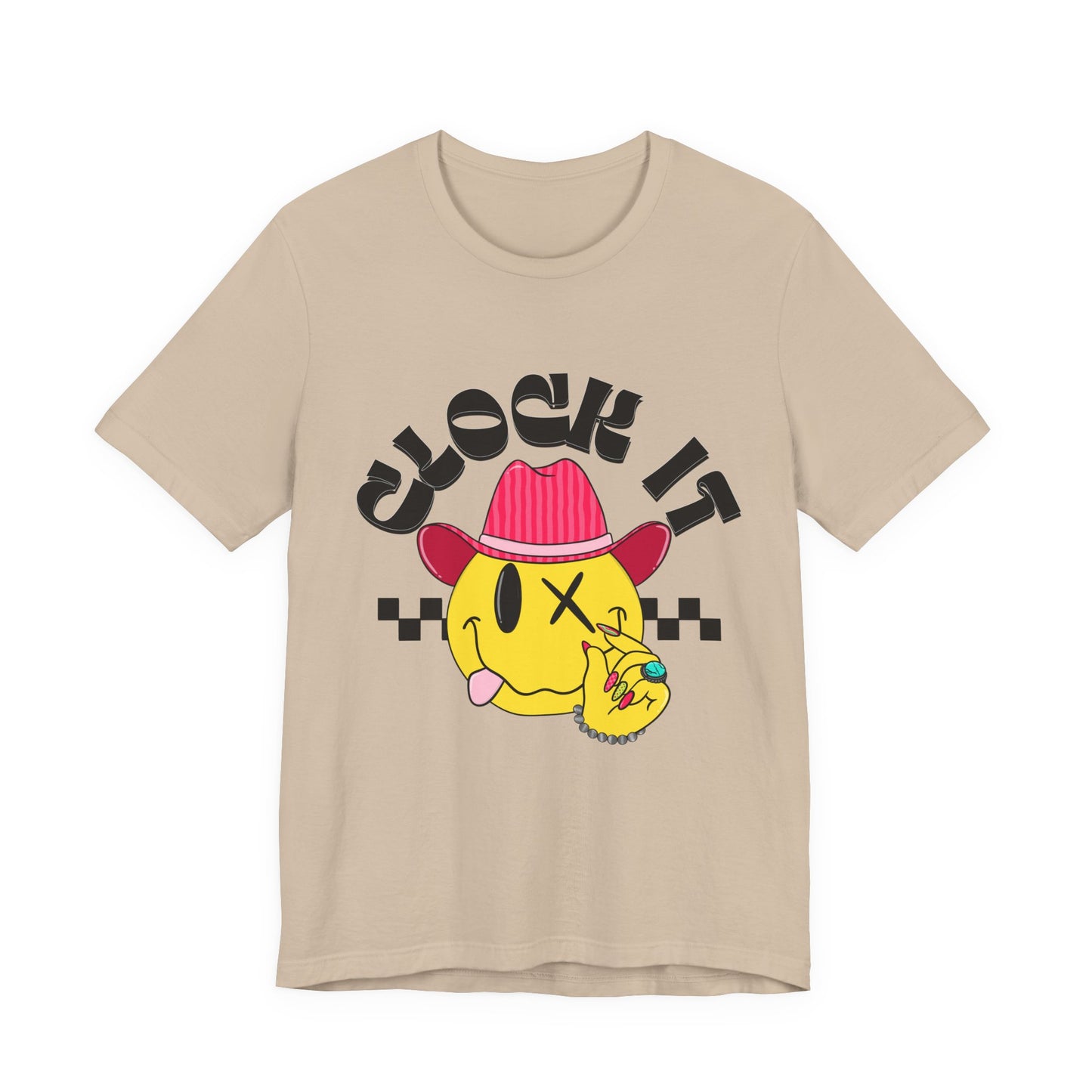Clock It Retro Cowboy Emoji Graphic Tee