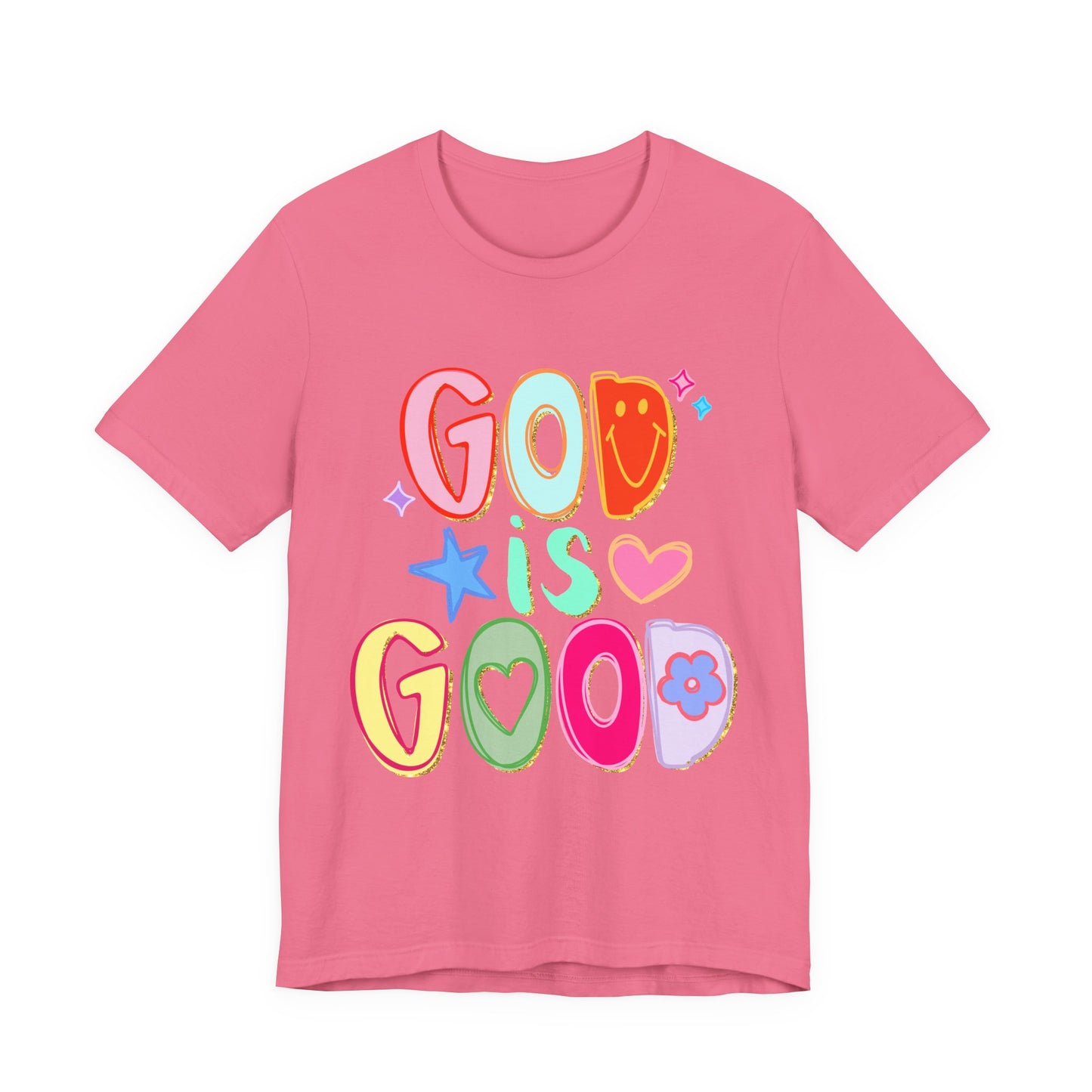 God Is Good Colorful Retro Faith Graphic Tee