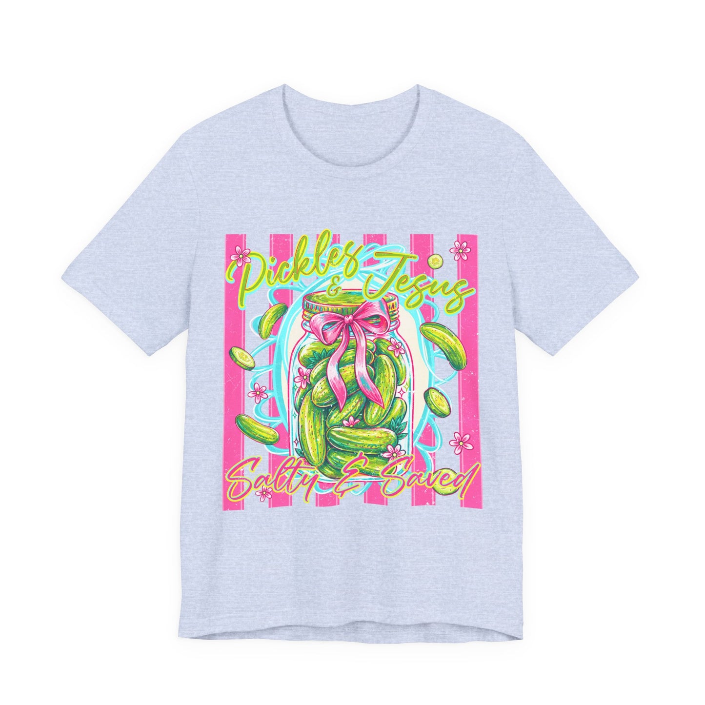 Pickles & Jesus -Salty & Saved Christian Graphic Tee
