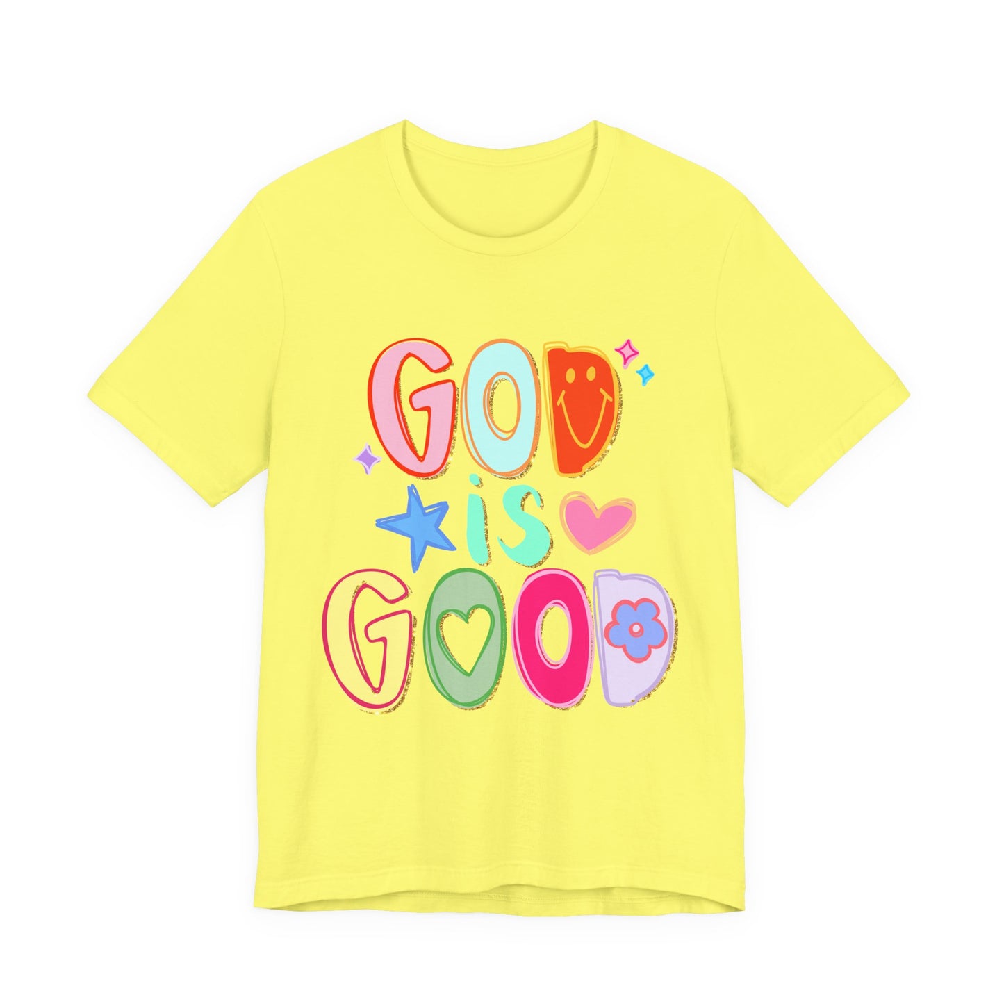 God Is Good Colorful Retro Faith Graphic Tee