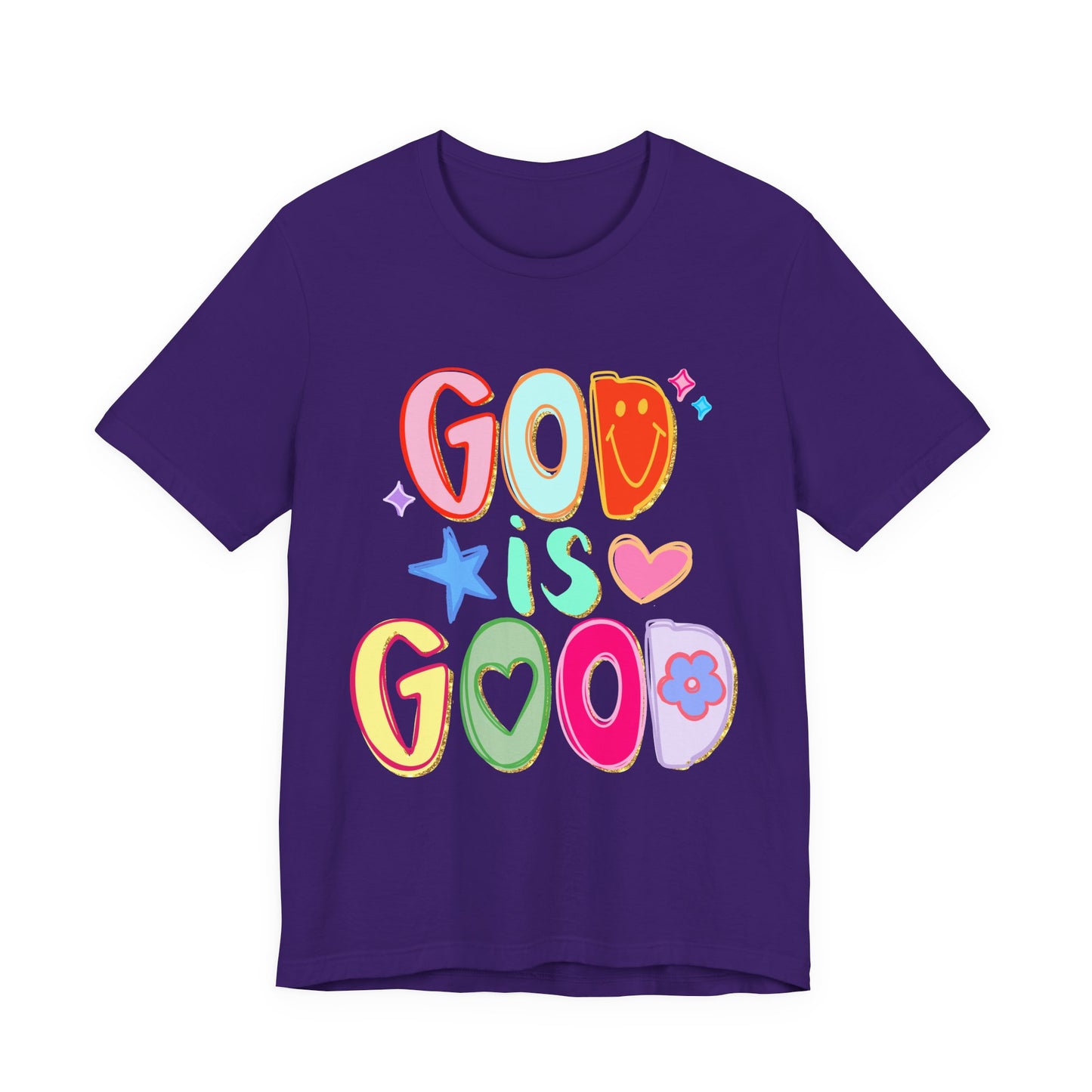 God Is Good Colorful Retro Faith Graphic Tee
