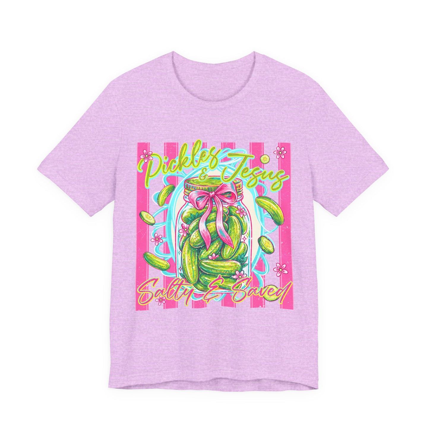 Pickles & Jesus -Salty & Saved Christian Graphic Tee