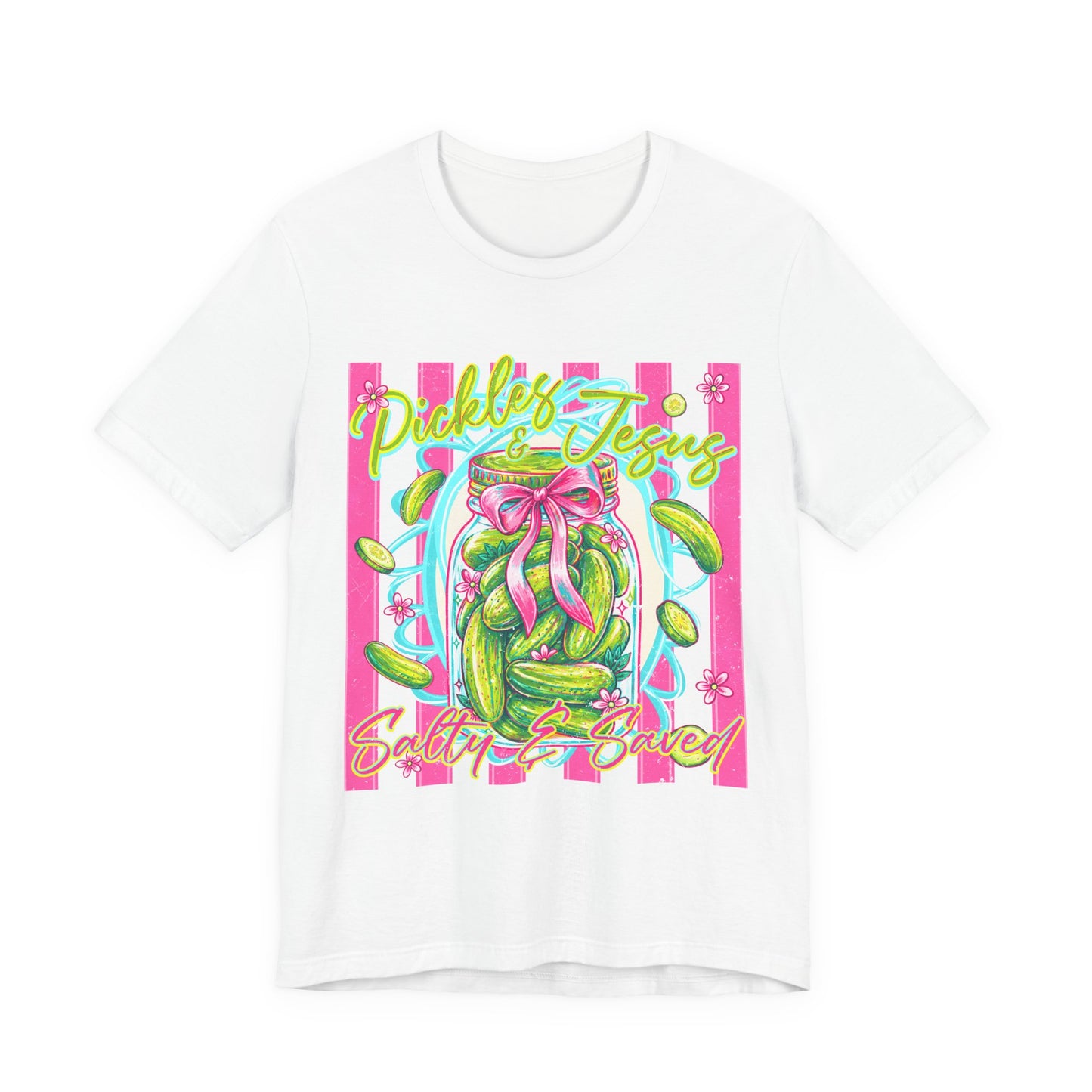 Pickles & Jesus -Salty & Saved Christian Graphic Tee