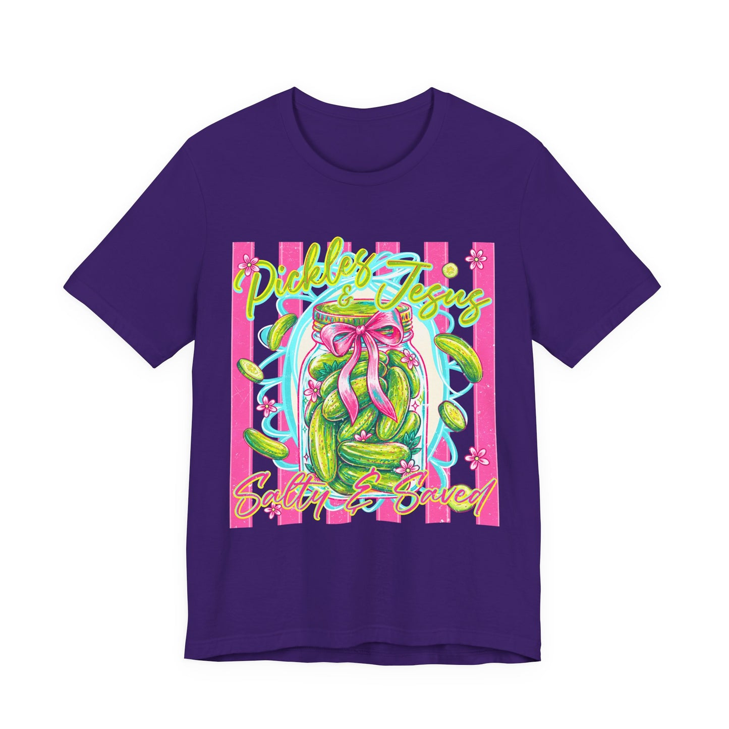 Pickles & Jesus -Salty & Saved Christian Graphic Tee