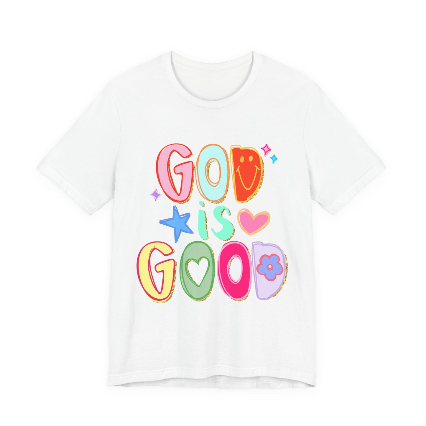 God Is Good Colorful Retro Faith Graphic Tee