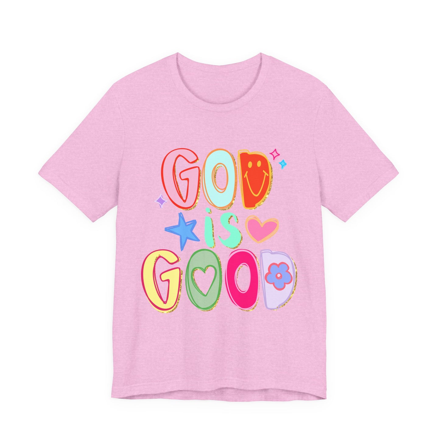 God Is Good Colorful Retro Faith Graphic Tee