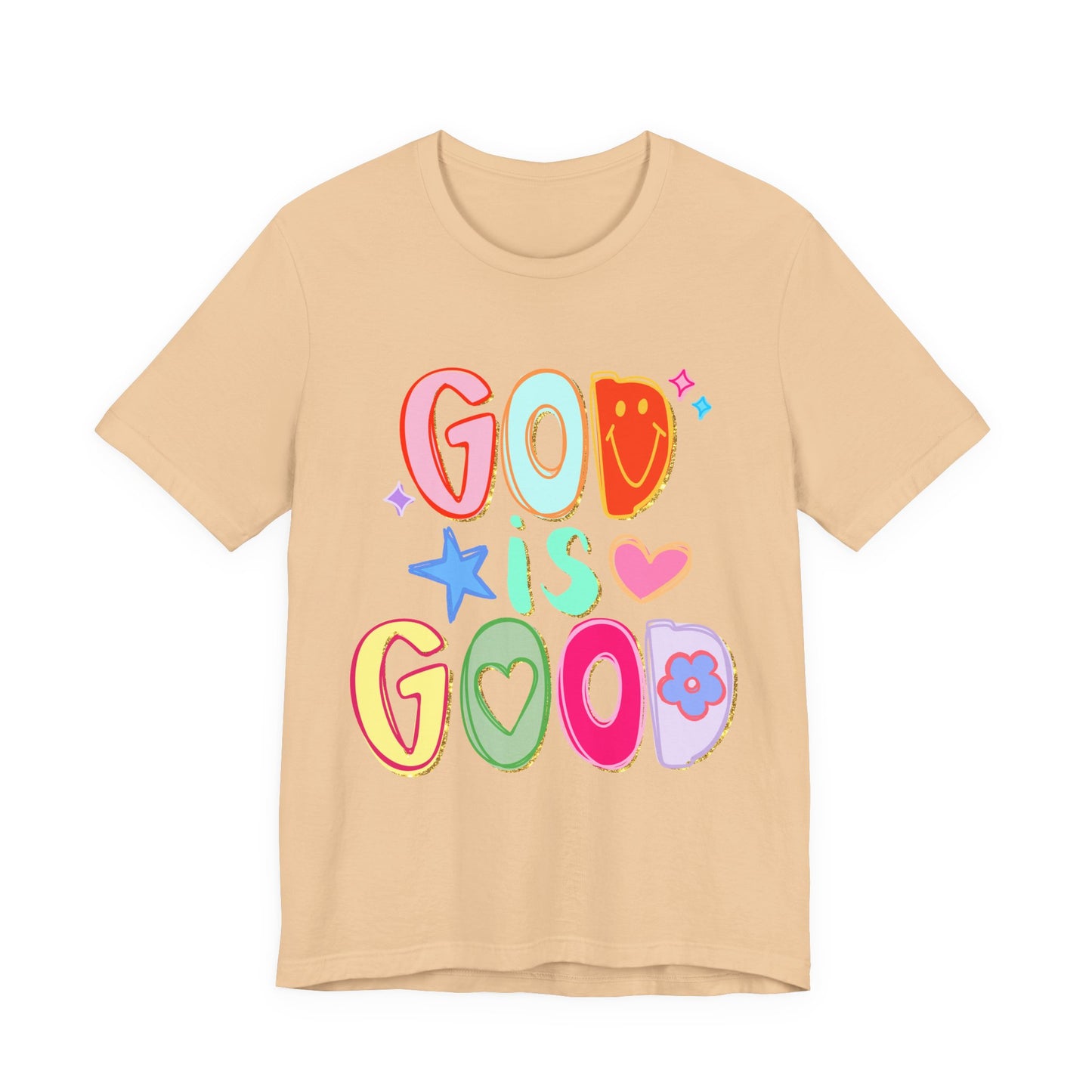 God Is Good Colorful Retro Faith Graphic Tee