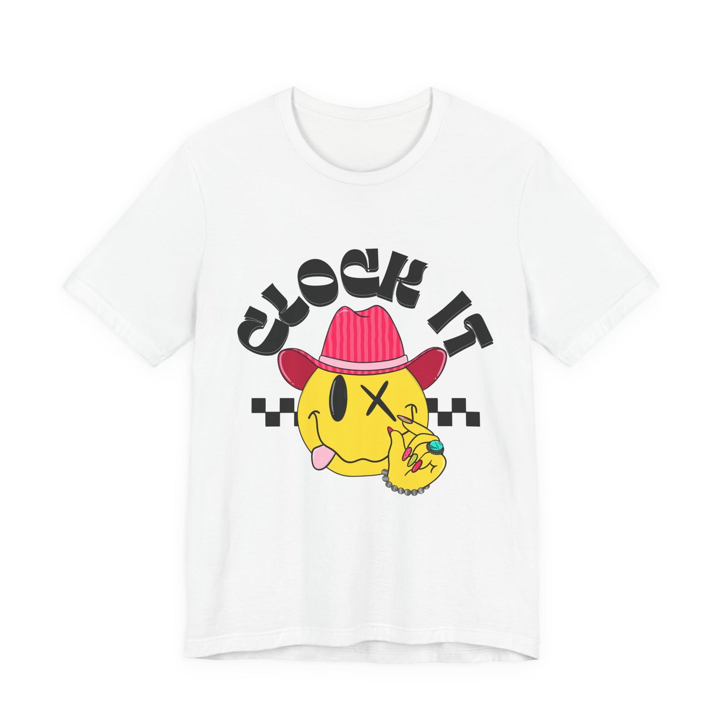 Clock It Retro Cowboy Emoji Graphic Tee