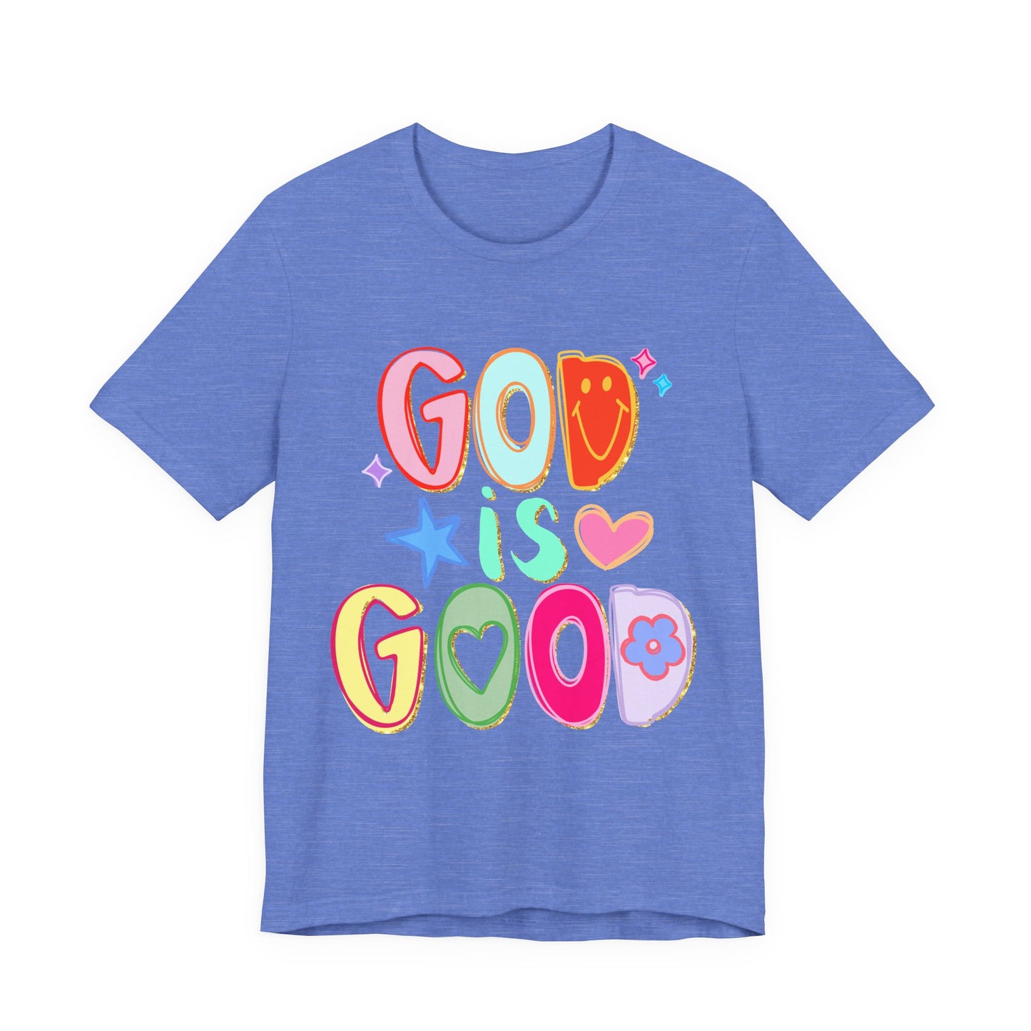 God Is Good Colorful Retro Faith Graphic Tee