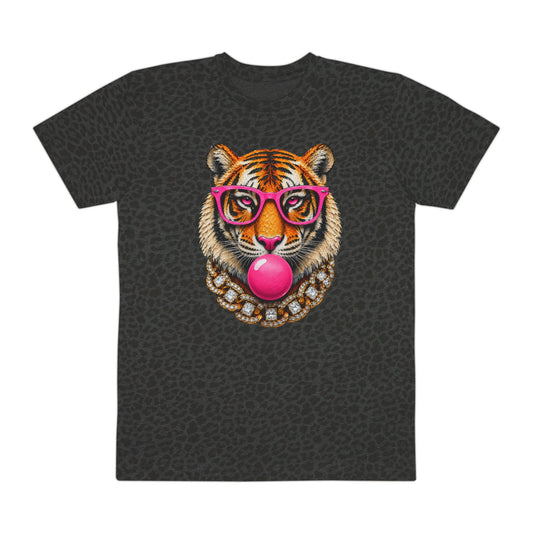 Tiger with Pink Glasses & Bubblegum Graphic Tee