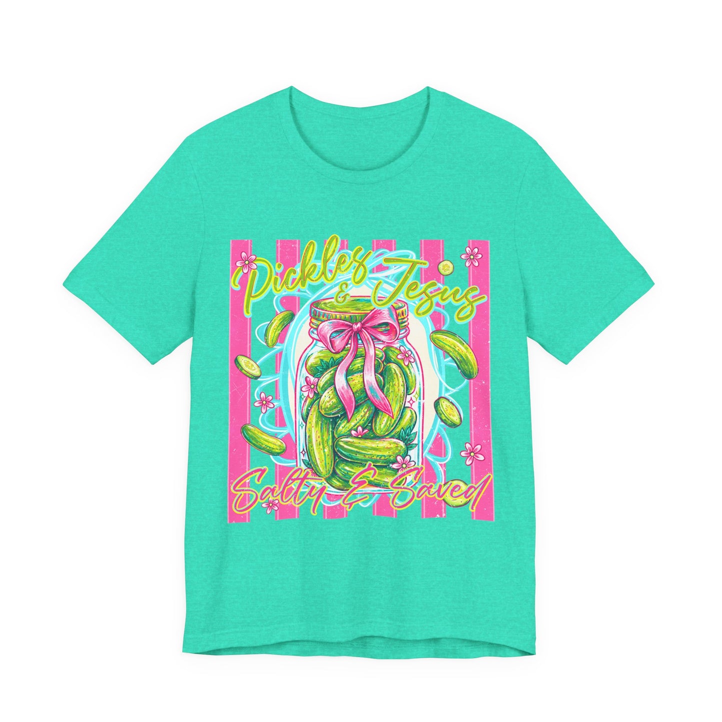 Pickles & Jesus -Salty & Saved Christian Graphic Tee