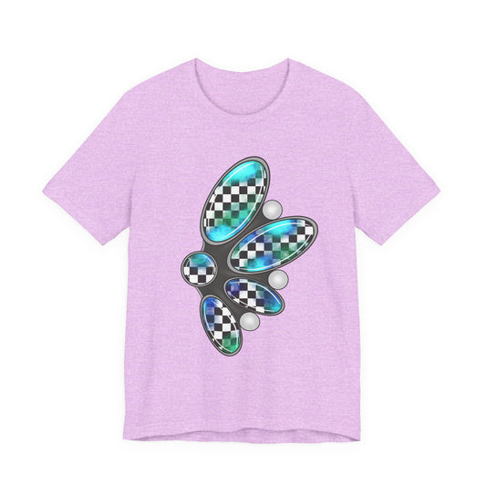 Blue Green Checkerboard Jewelry Graphic Tee