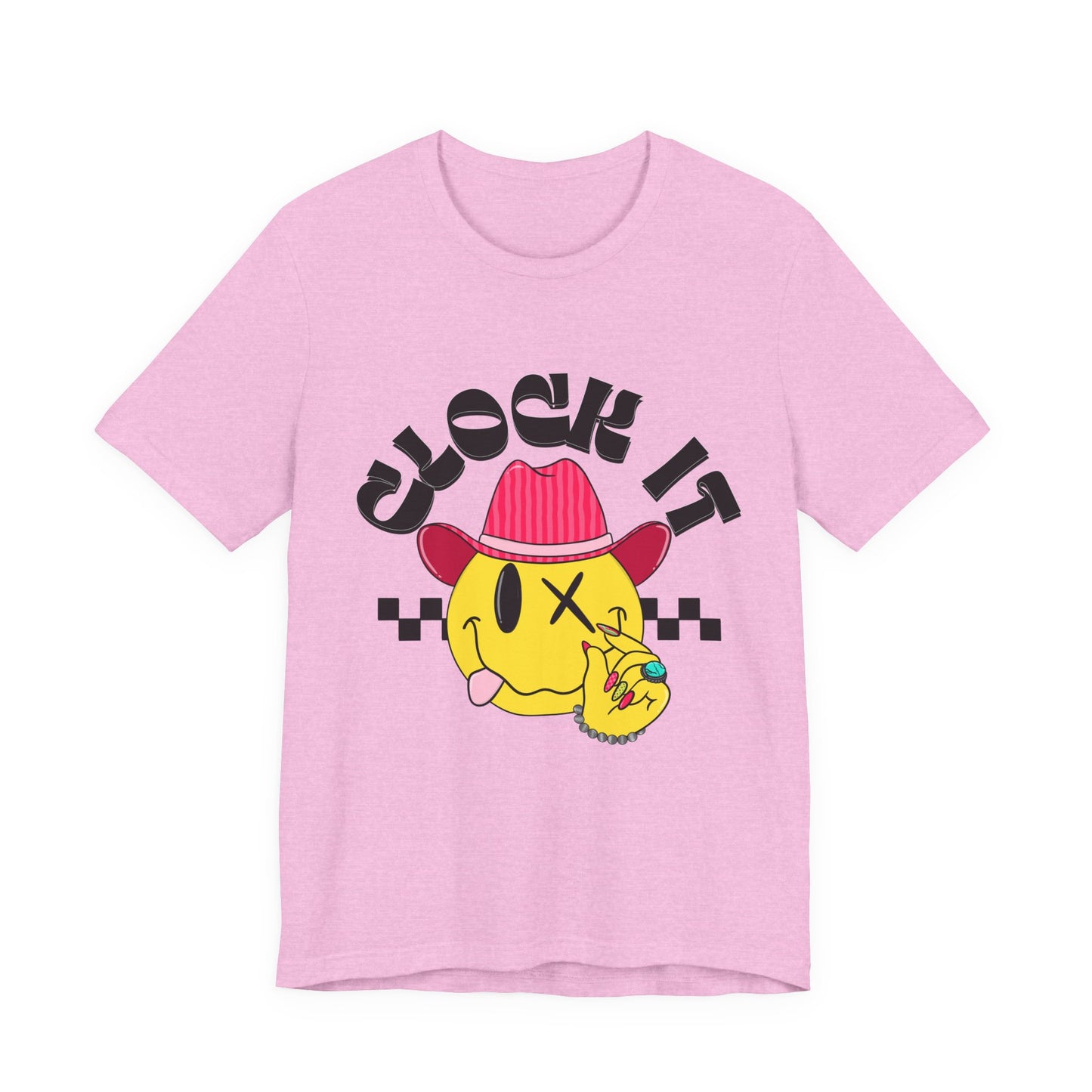 Clock It Retro Cowboy Emoji Graphic Tee