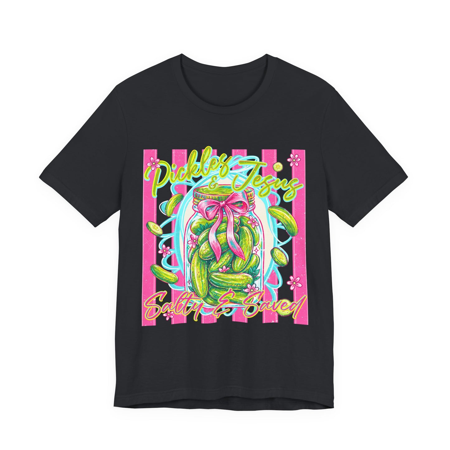 Pickles & Jesus -Salty & Saved Christian Graphic Tee