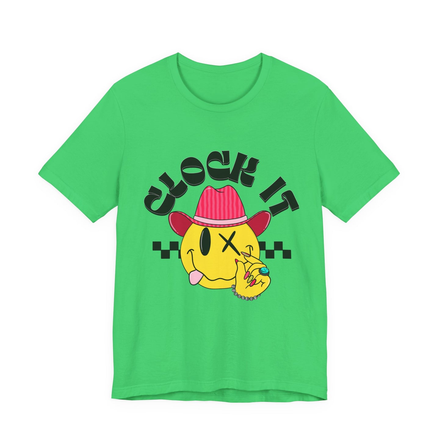 Clock It Retro Cowboy Emoji Graphic Tee