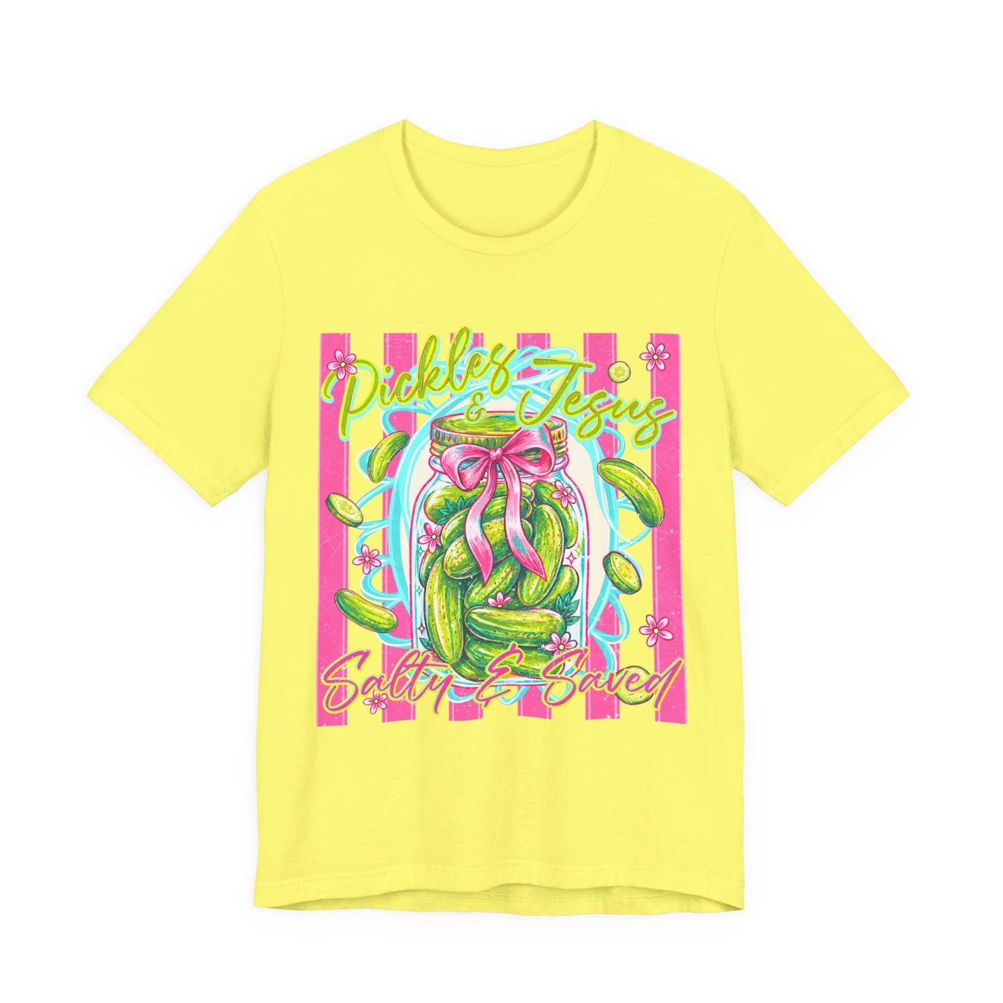 Pickles & Jesus -Salty & Saved Christian Graphic Tee