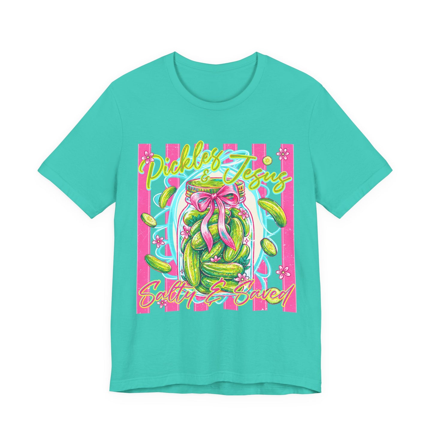 Pickles & Jesus -Salty & Saved Christian Graphic Tee