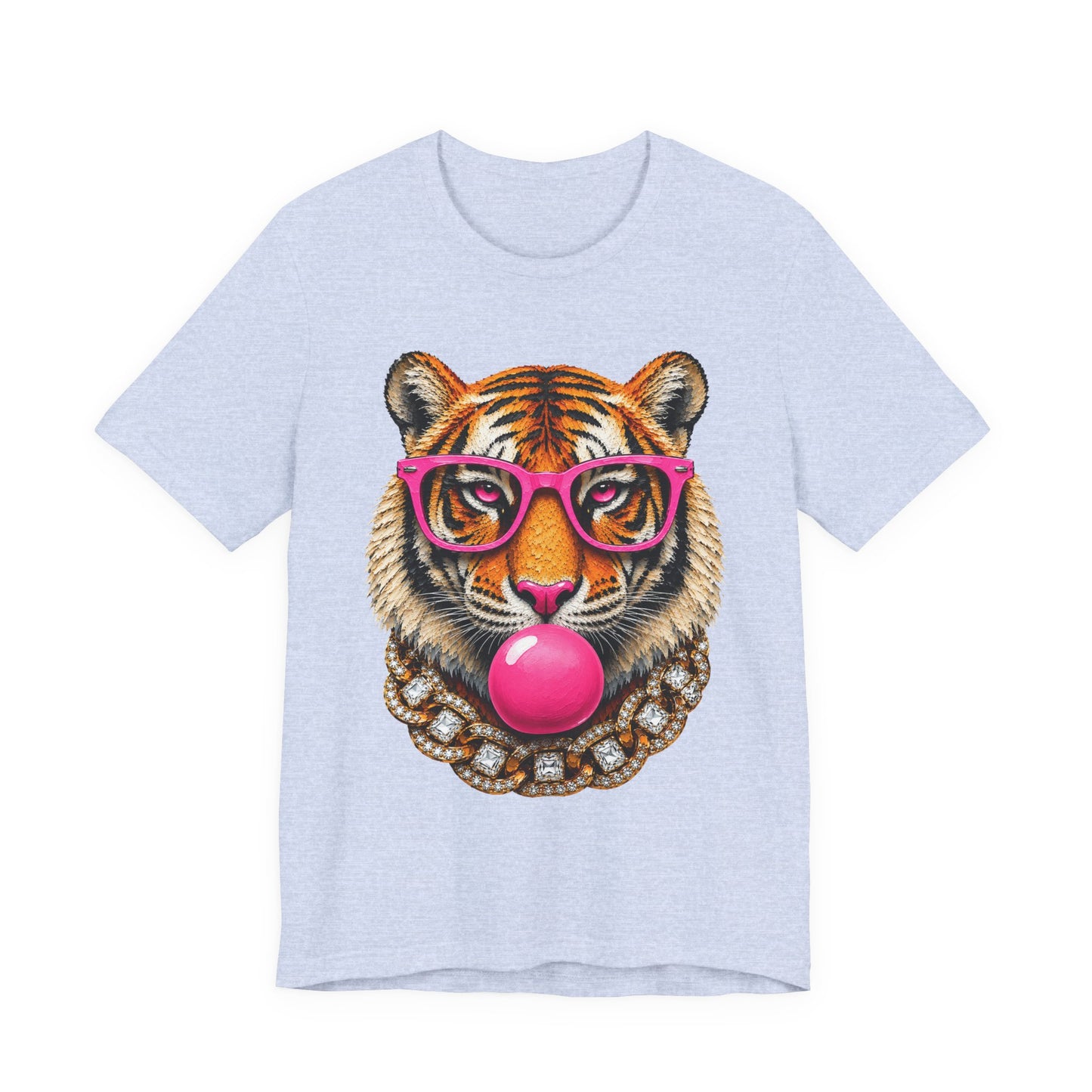 Tiger with Pink Glasses Graphic T-Shirt