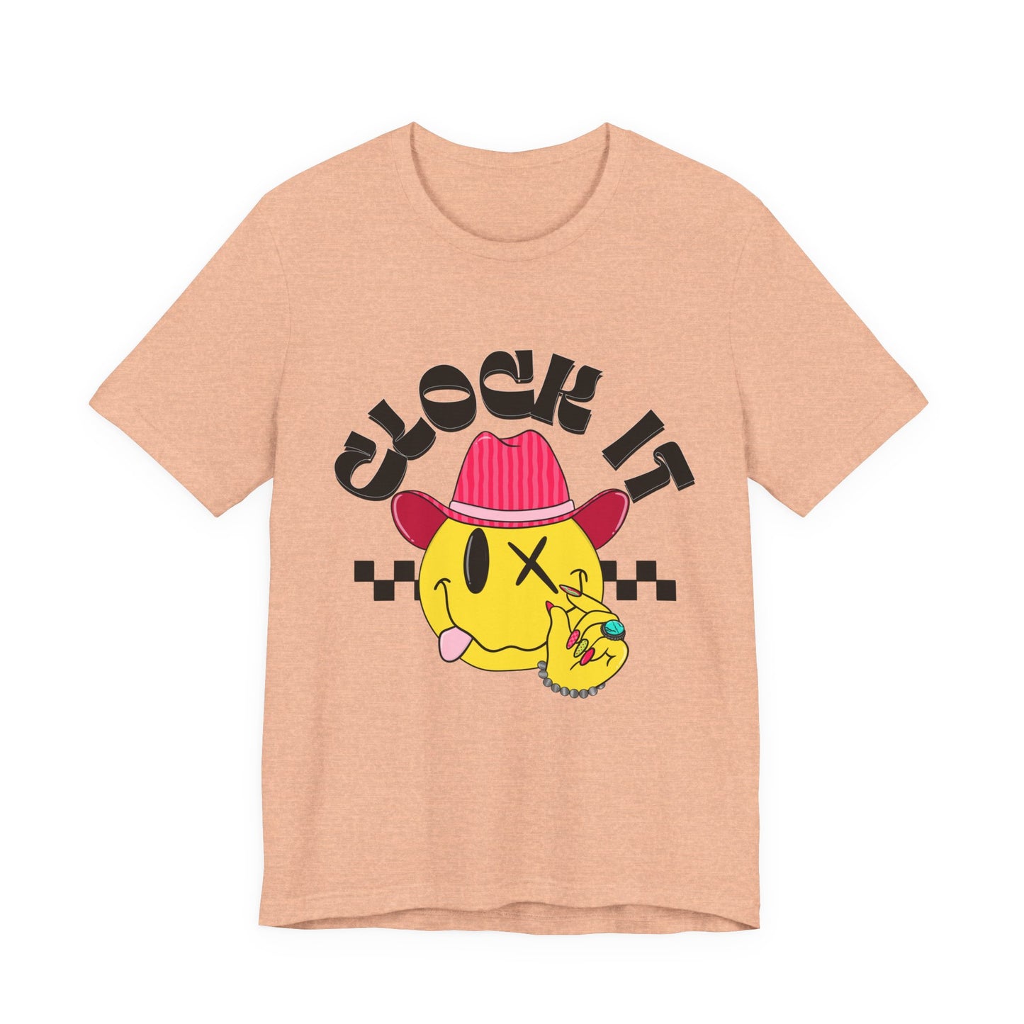 Clock It Retro Cowboy Emoji Graphic Tee