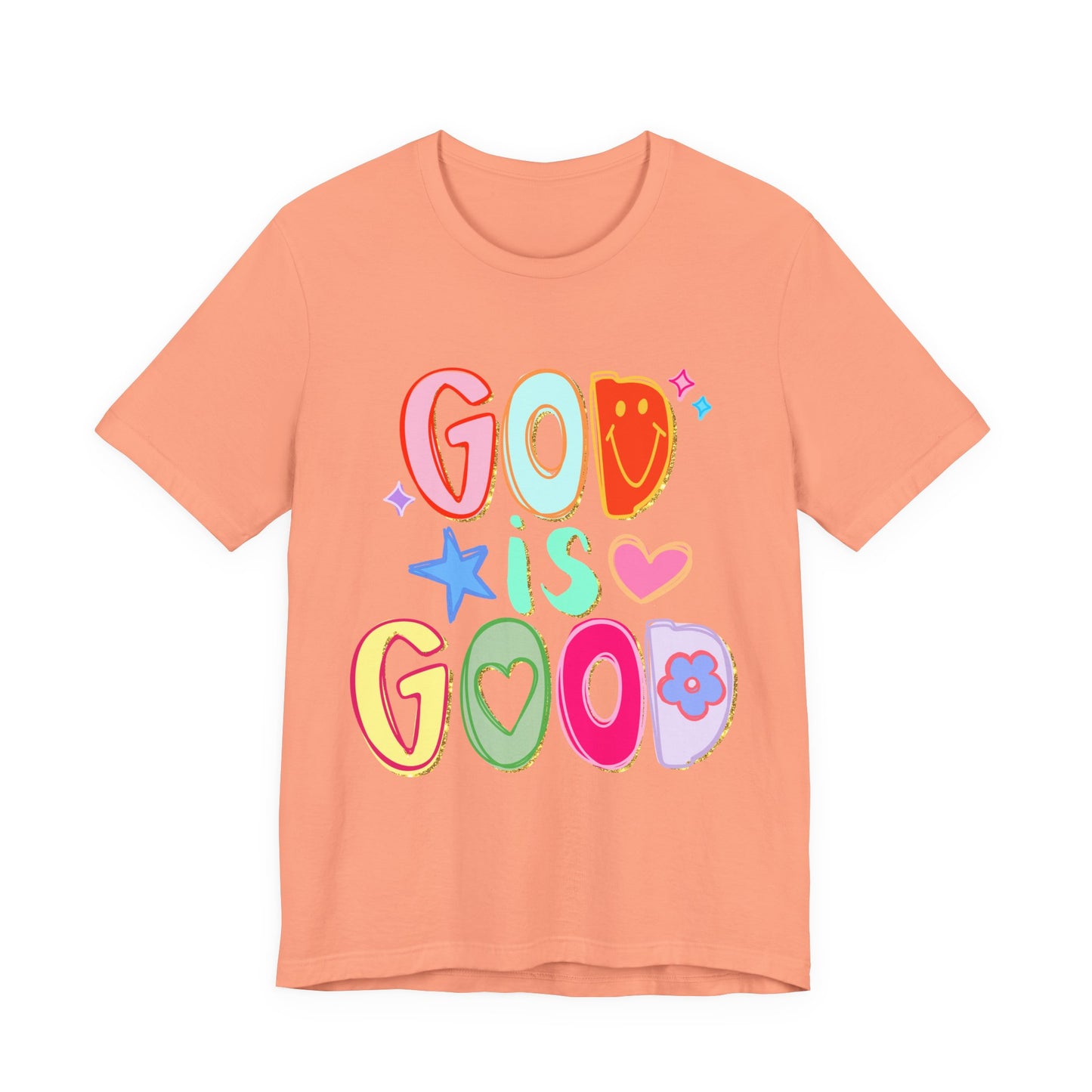 God Is Good Colorful Retro Faith Graphic Tee