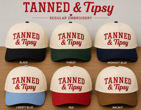 Tanned & Tipsy Two-Tone Baseball Cap