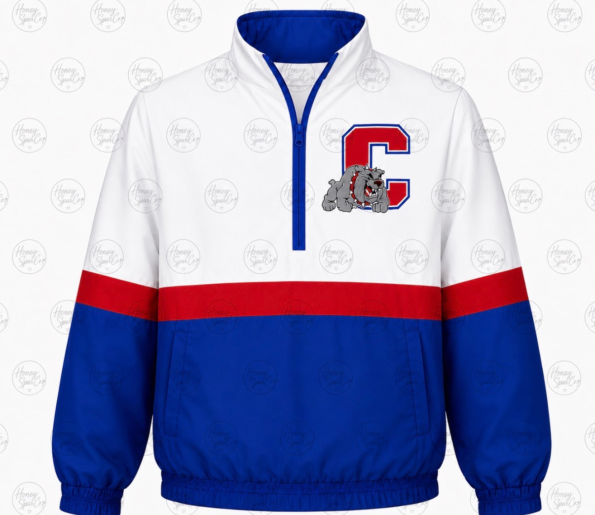 Custom Blue Bulldog Spirit WindBreaker