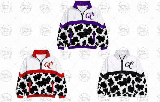 Garden City Bearkats Cow Print Spirit Windbreaker